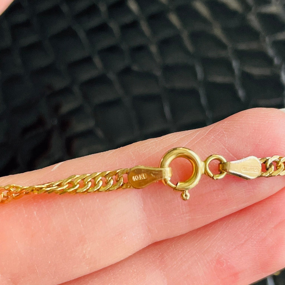 10k YELLOW GOLD TWISTED CURB CHAIN NECKLACE 20.5” - Picture 7 of 9